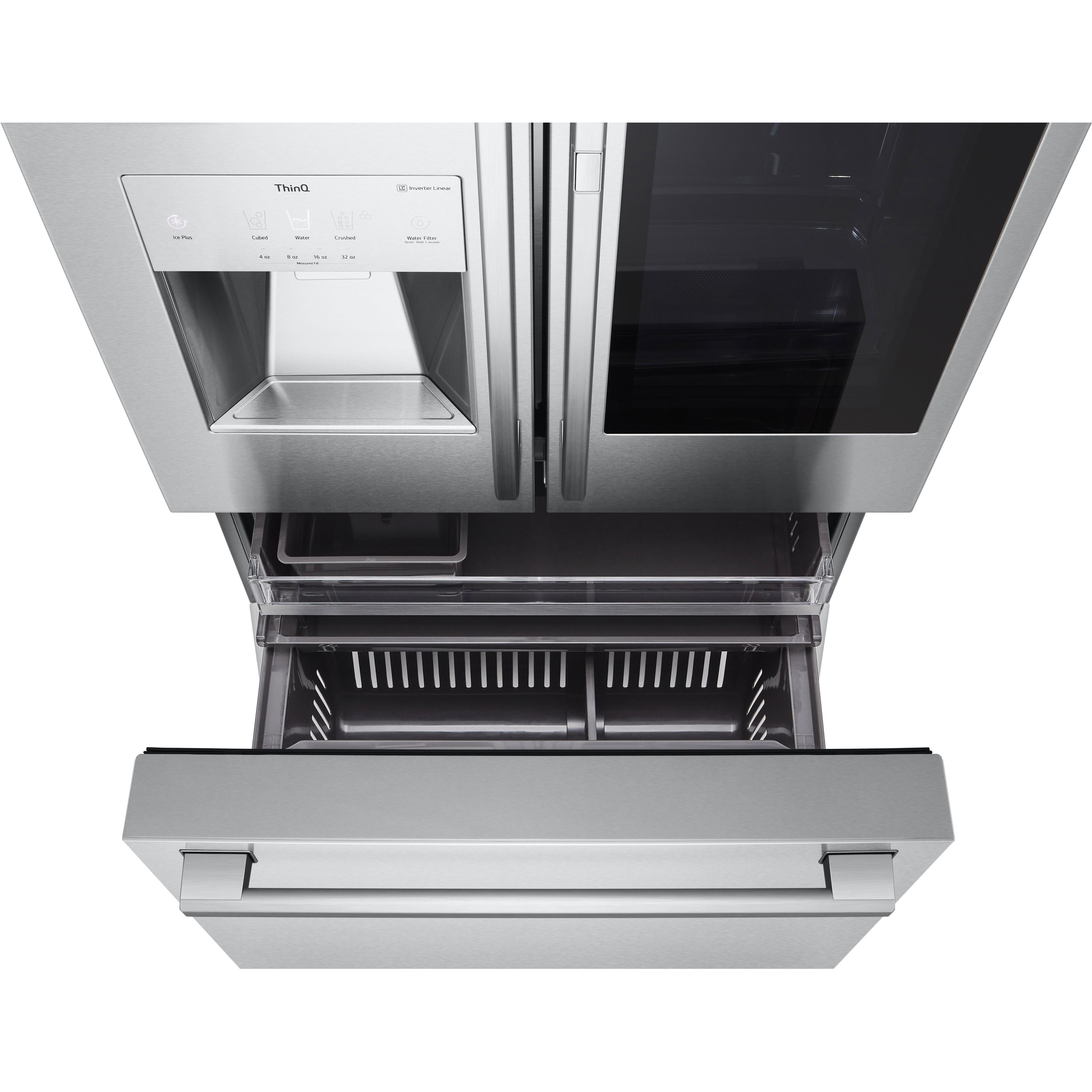 LG 36-inch, 23.5 cu.ft. Freestanding French 3-Door Refrigerator with Wi-Fi Connect SRFVC2416S IMAGE 4