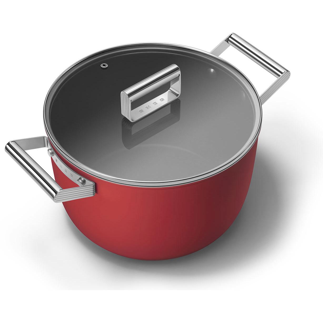 Smeg 26cm Non-Stick Casserole CKFC2611RDM IMAGE 4