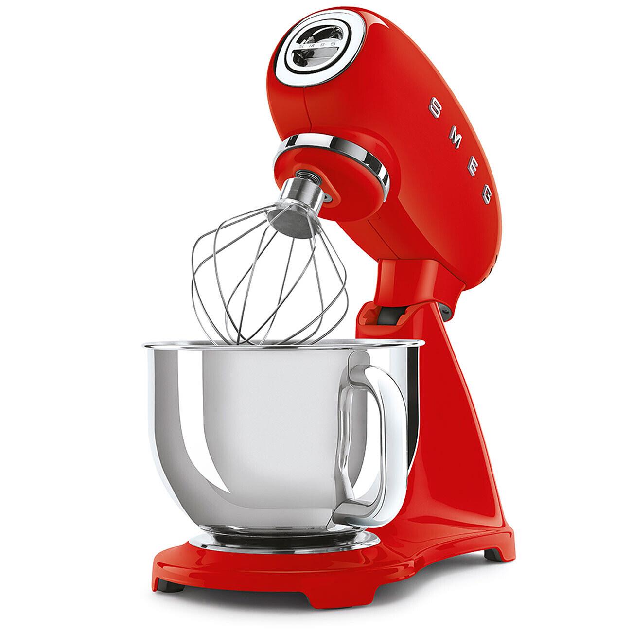 Smeg 50's Retro Style Aesthetic 5 Quart Stand Mixer with 600 W SMF03RDUS IMAGE 2