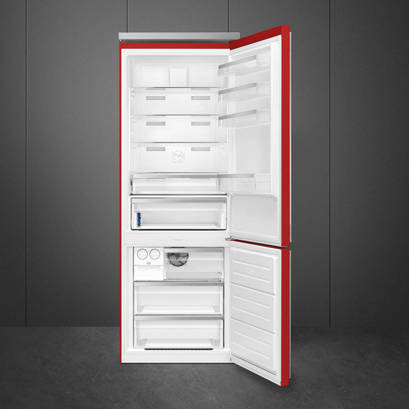 Smeg 28-inch, 18.01 cu. ft. Bottom Freezer Refrigerator FA490URR IMAGE 2