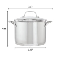 KitchenAid 8qt 3-Ply Base Stainless Steel Stock Pot with Lid 71003 IMAGE 4