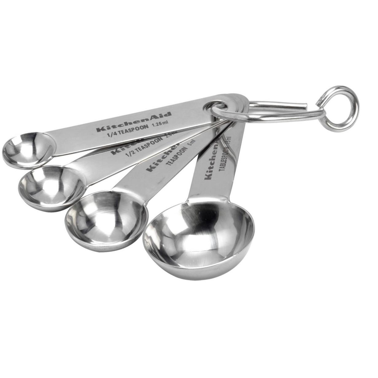 KitchenAid 4-Piece Stainless Steel Measuring Spoon Set KN057OHSSACN IMAGE 1