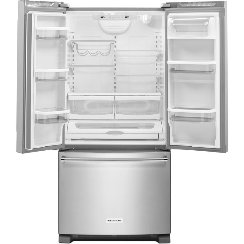 KitchenAid 33-inch, 22 cu. ft. Freestanding French 3-Door Refrigerator with Internal Water Dispenser KRFF302ESSSP IMAGE 2