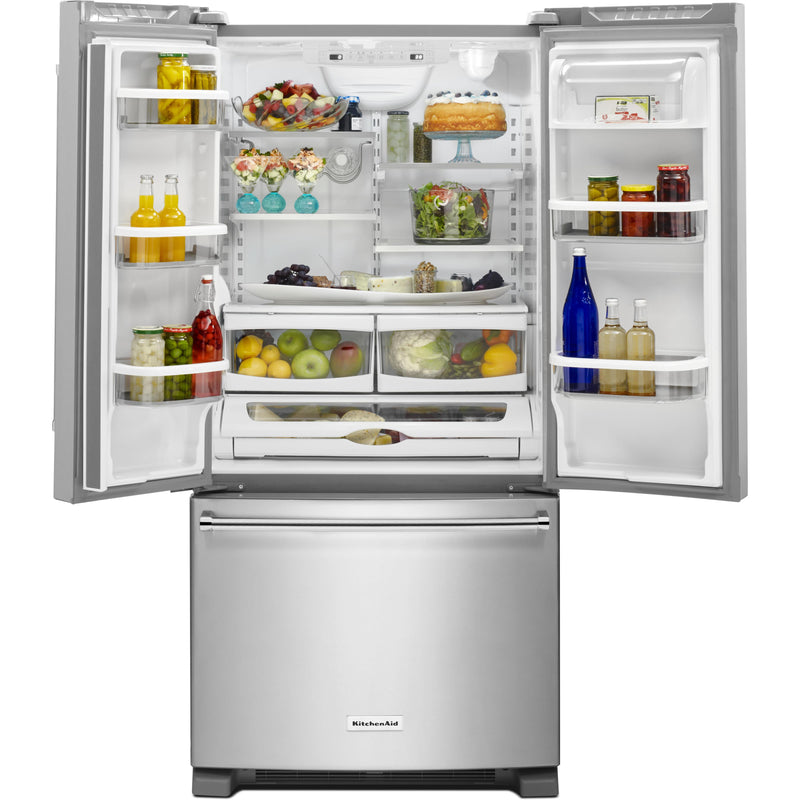 KitchenAid 33-inch, 22 cu. ft. Freestanding French 3-Door Refrigerator with Internal Water Dispenser KRFF302ESSSP IMAGE 3