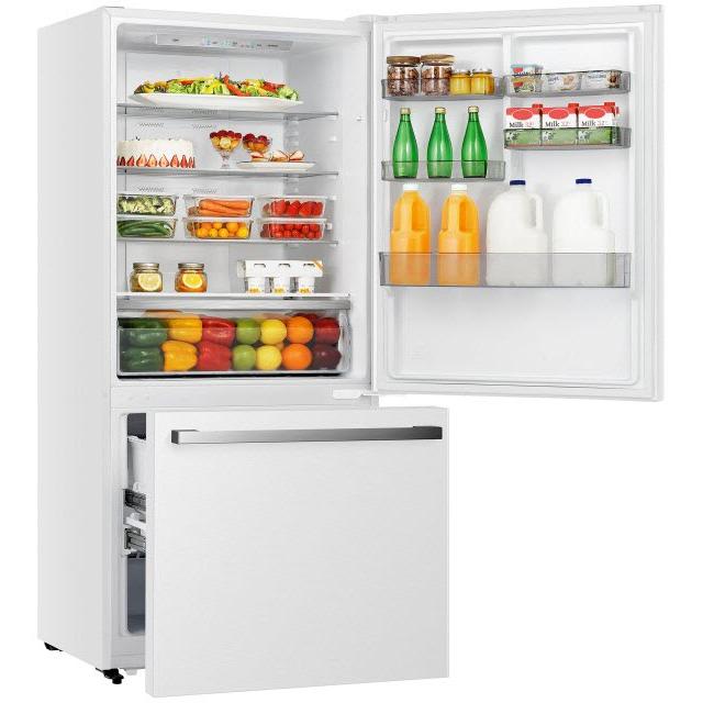 Hisense 31-inch, 17 cu.ft. Counter-Depth Bottom Freezer Refrigerator RB17A2CWE IMAGE 2