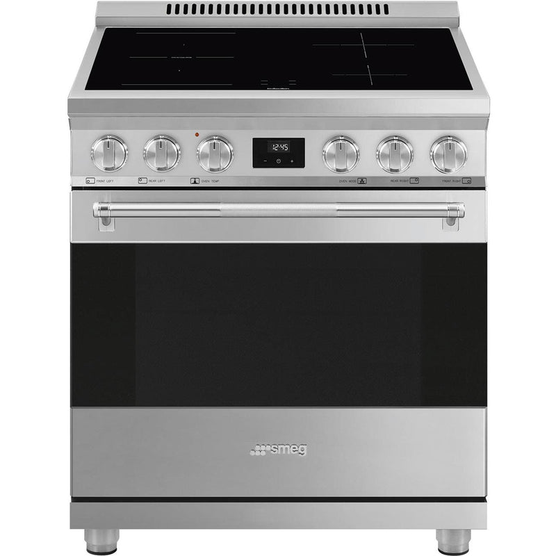 Smeg 30-inch Freestanding Induction Range with True European Convection SPR30UIMX IMAGE 1
