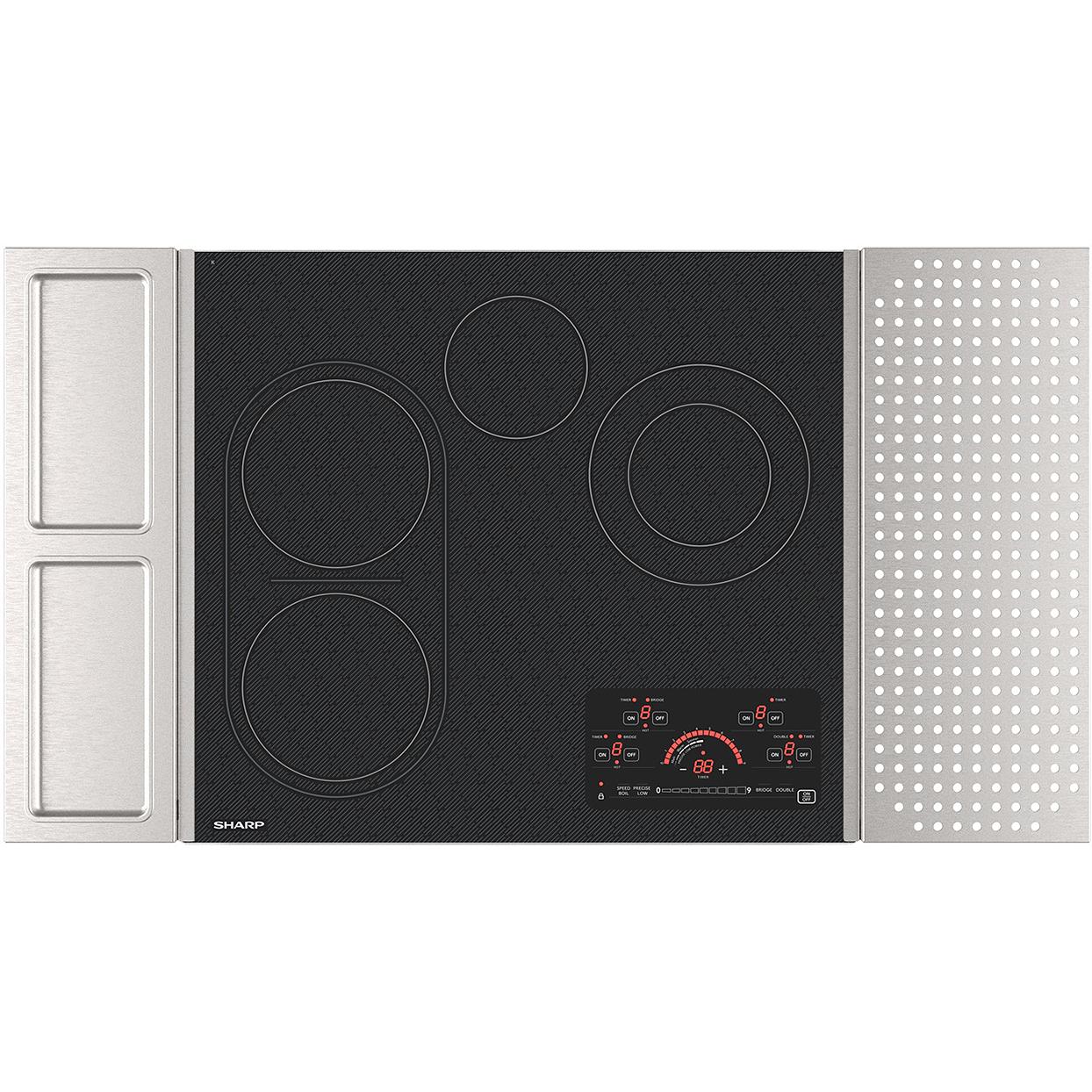 Sharp 24-inch Built-in Electric Cooktop SCR2442FB IMAGE 1