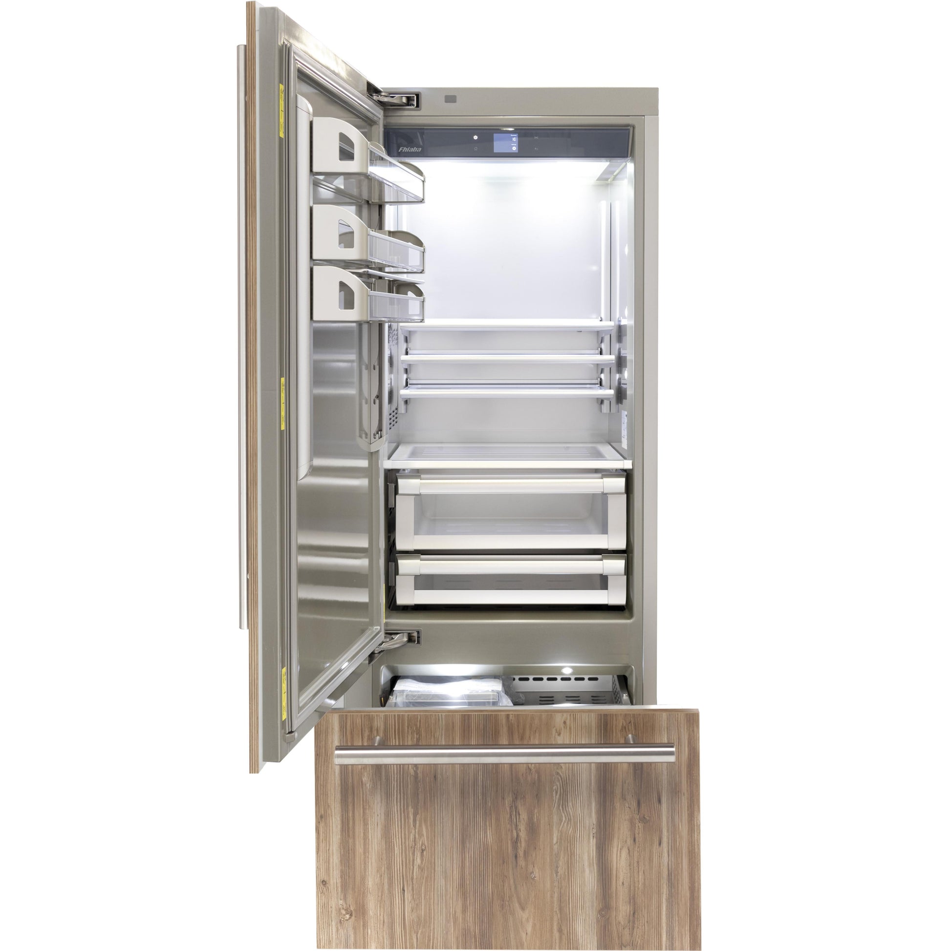 Fhiaba 30-inch, 14.5 cu.ft. Built-in Bottom Freezer Refrigerator with Interior Ice Maker FI30BI-LO1 IMAGE 2