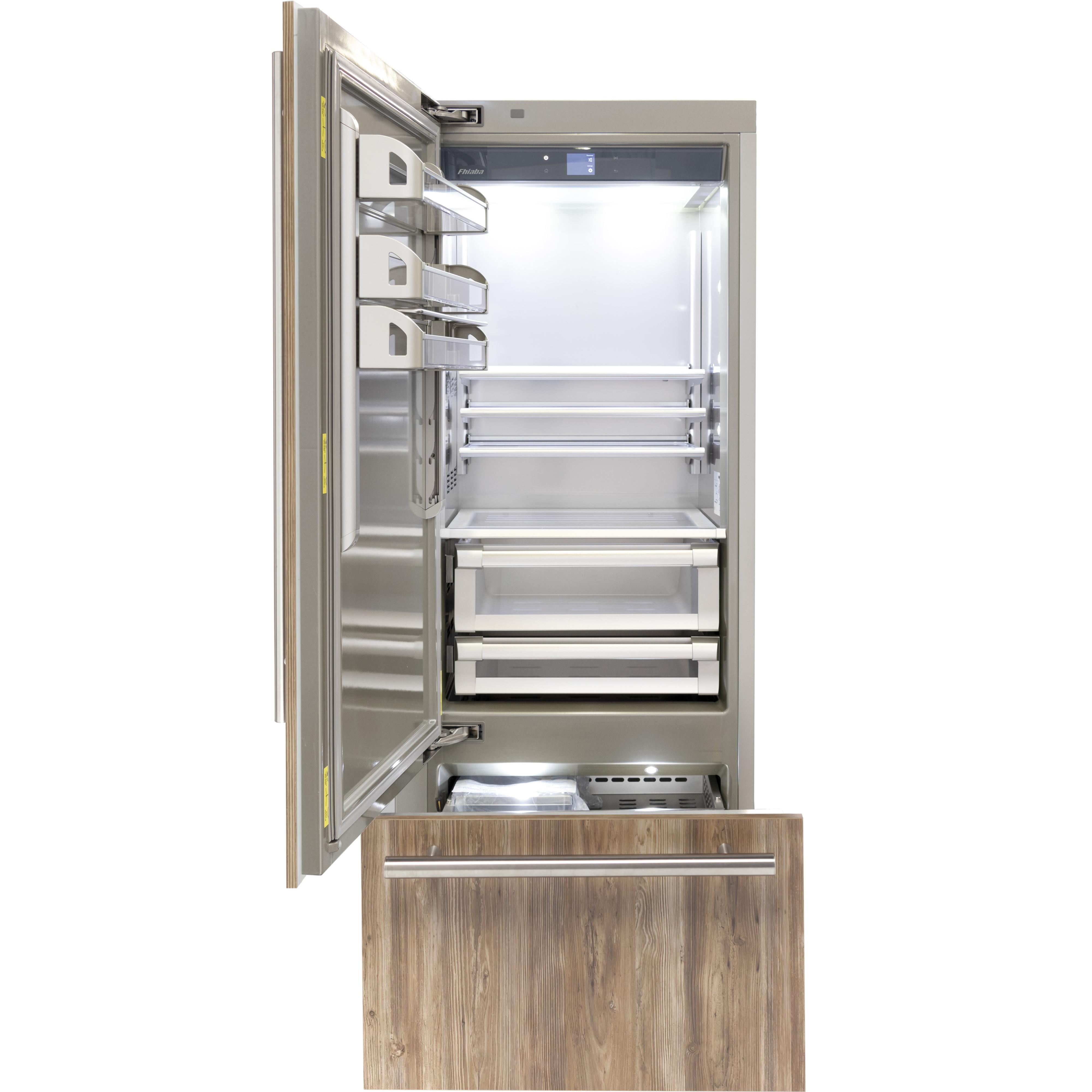 Fhiaba 30-inch, 14.5 cu.ft. Built-in Bottom Freezer Refrigerator with Interior Ice Maker FI30BI-LO1 IMAGE 2