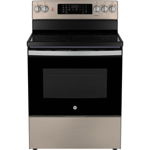 GE 30-inch Freestanding Electric Range with True European Convection Technology JCB840ETES IMAGE 1