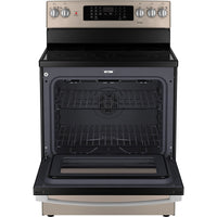 GE 30-inch Freestanding Electric Range with True European Convection Technology JCB840ETES IMAGE 2