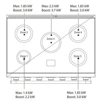 AGA 36-inch Mercury Induction Range with True European Twin Fan Convection AMC36ININD IMAGE 3