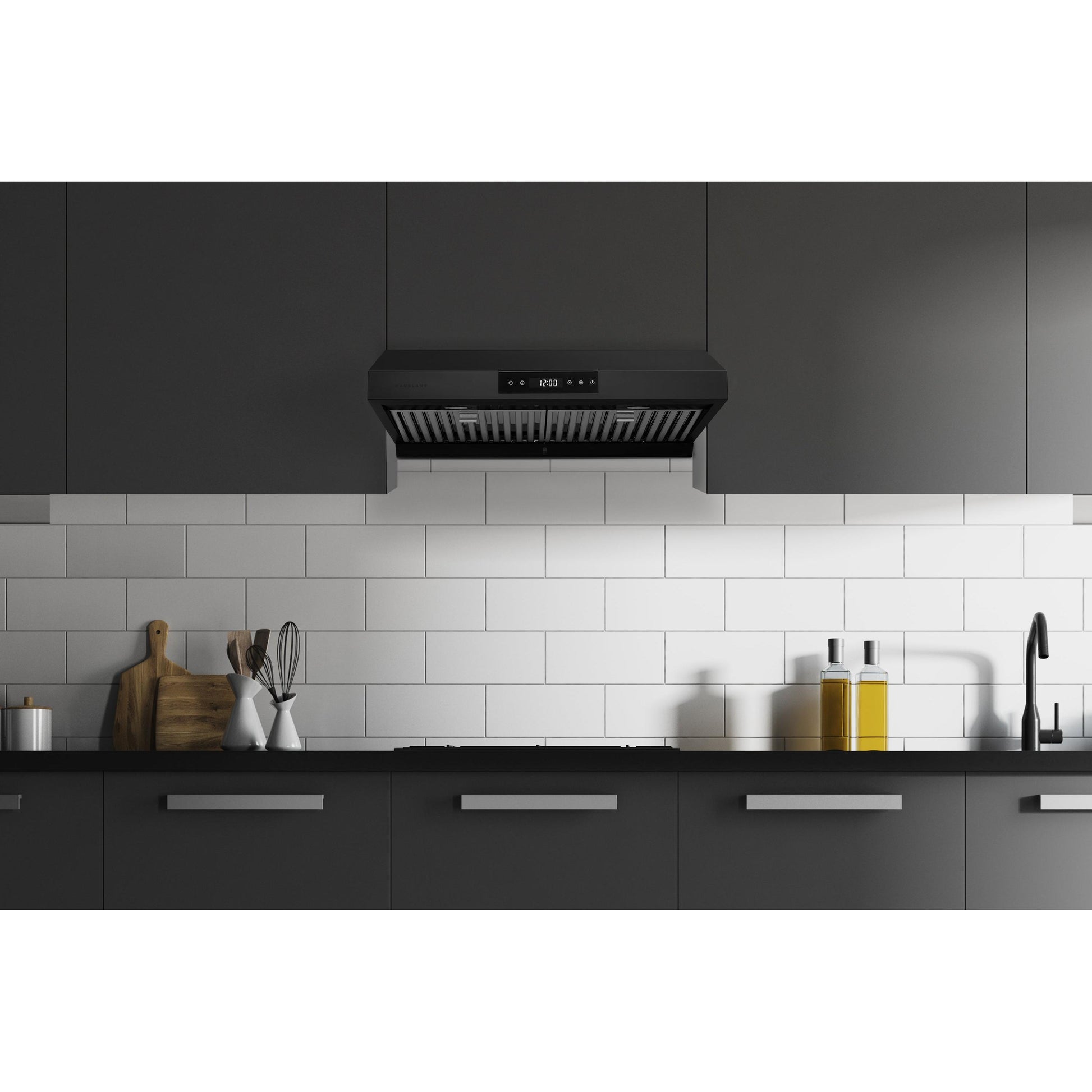 Hauslane 30-inch Chef Standard Range Hood UC-PS18BLK-30 IMAGE 2