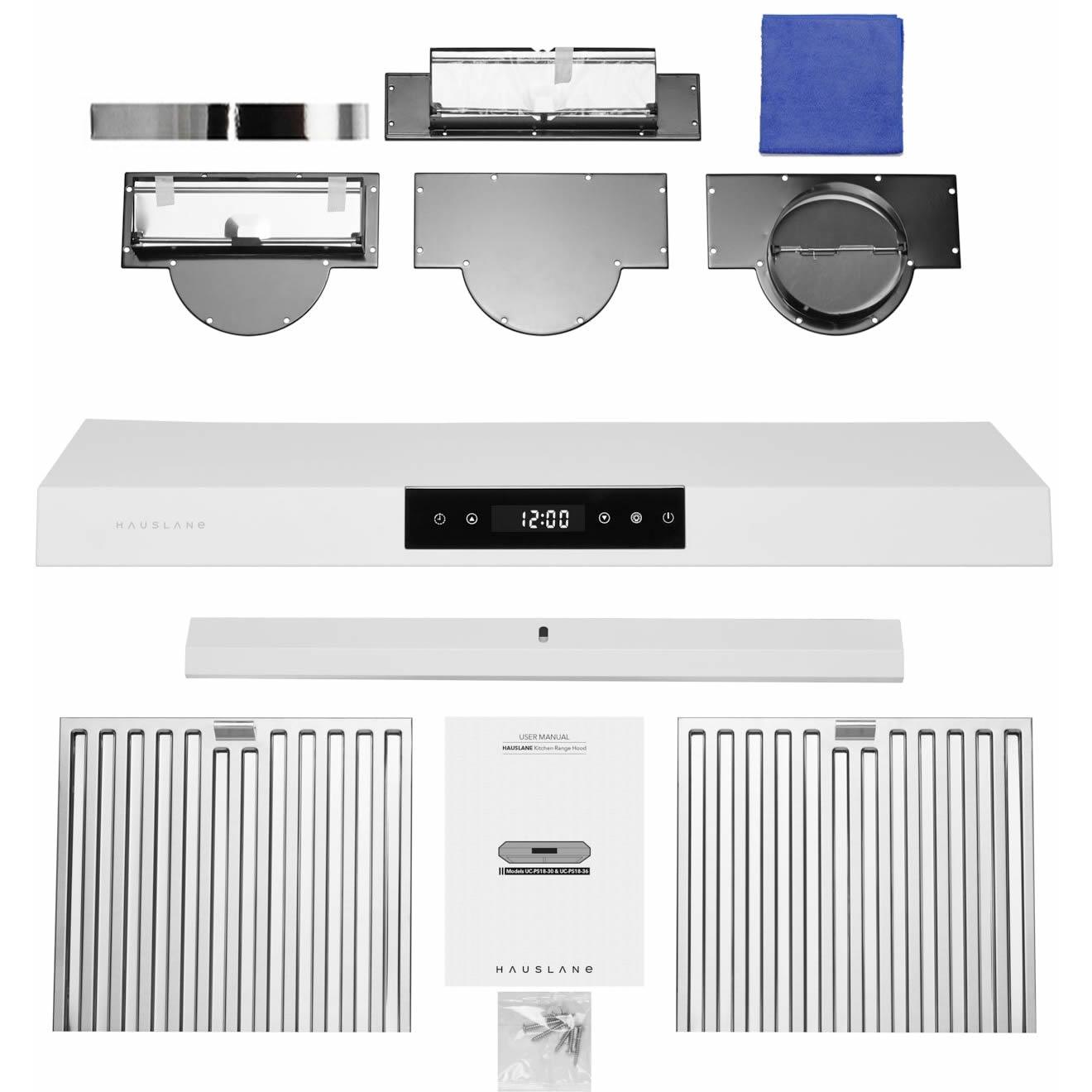 Hauslane 30-inch Chef Standard Range Hood UC-PS18WHT-30 IMAGE 3