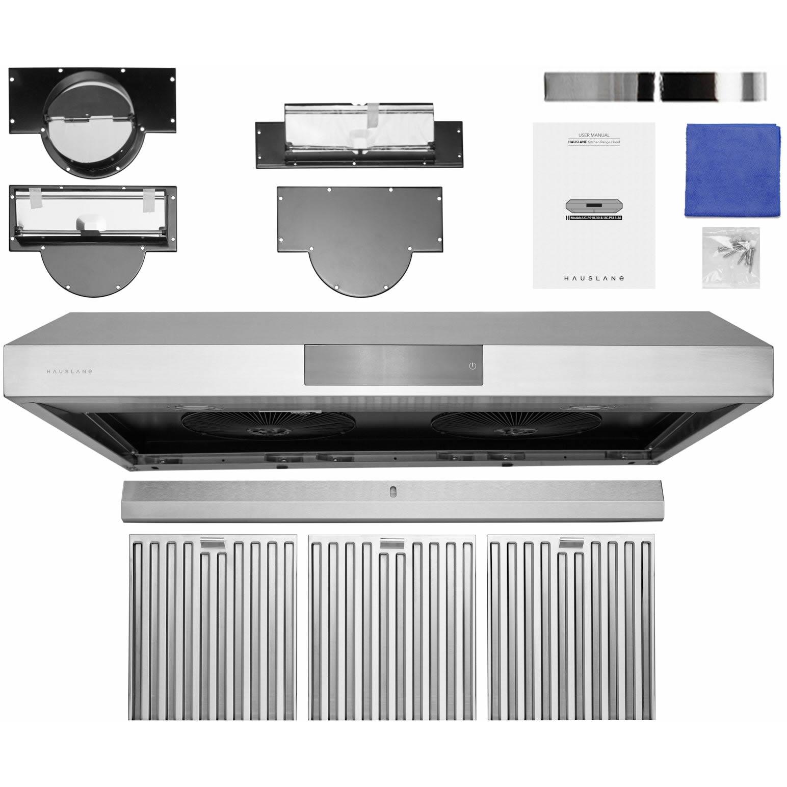 Hauslane 36-inch Chef Standard Range Hood UC-PS18SS-36 IMAGE 3