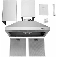 Hauslane 30-inch Chef Chimney Range Hood WM-530SS-30B IMAGE 7