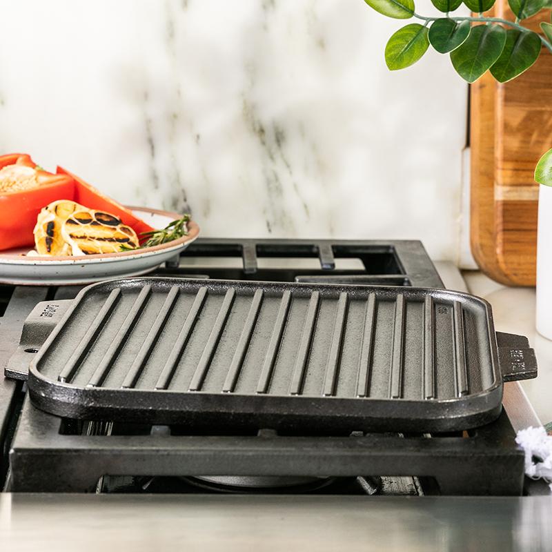 Gas Grill Lodge Pro Grid Iron Griddle Iron Reversible Grill
