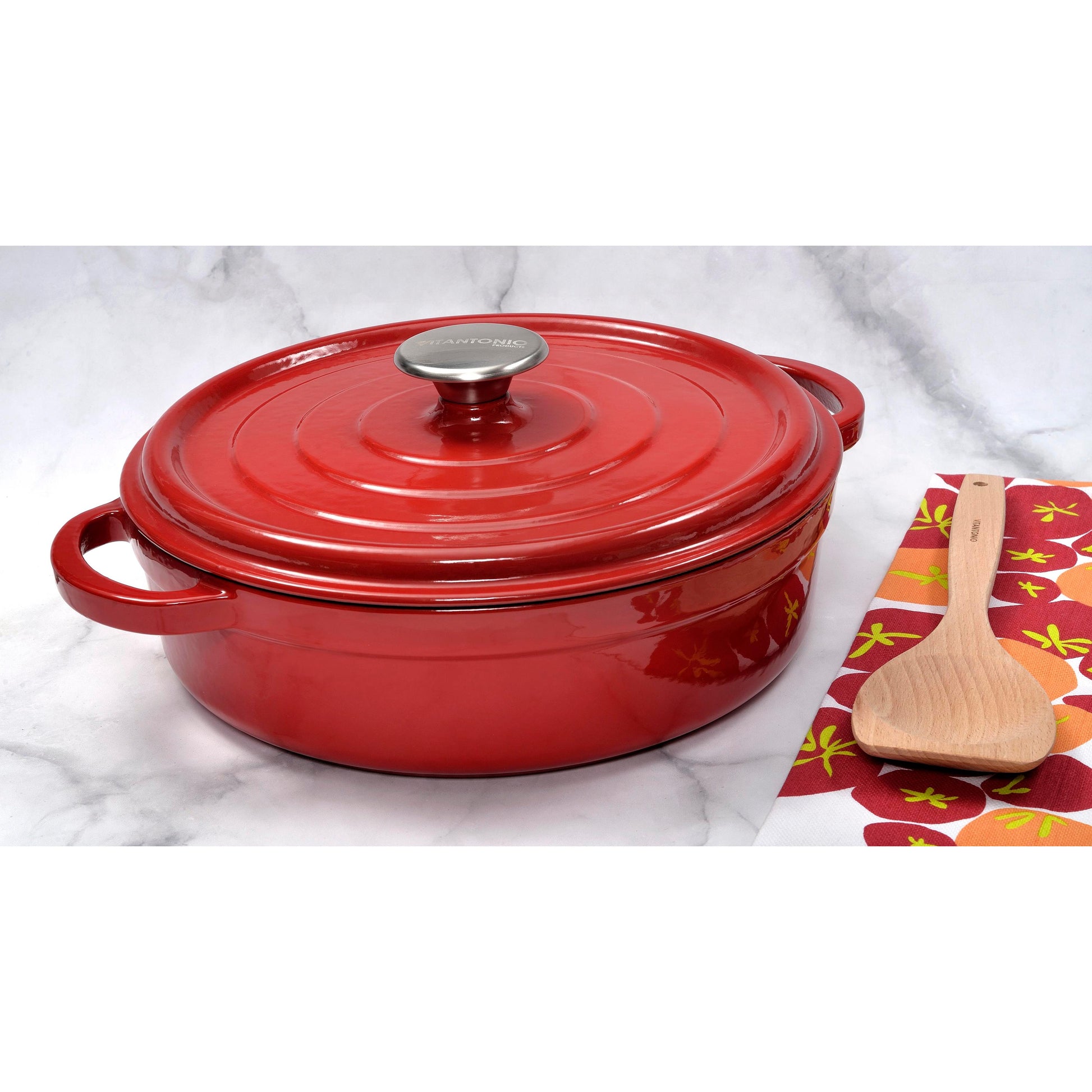 Vitantonio 28cm 4.2l Cast Iron Non-Stick Brazier 00290 IMAGE 2