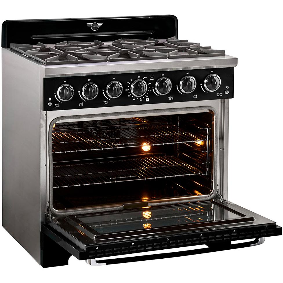 Unique Appliances 36-inch Freestanding Classic Retro Gas Range with Pro Convection UGP-36CR B IMAGE 7
