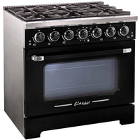 Unique Appliances 36-inch Freestanding Classic Retro Gas Range with Pro Convection UGP-36CR B IMAGE 8