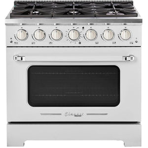 Unique Appliances 36-inch Freestanding Classic Retro Gas Range with Pro Convection UGP-36CR W IMAGE 1