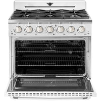 Unique Appliances 36-inch Freestanding Classic Retro Gas Range with Pro Convection UGP-36CR W IMAGE 5