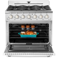 Unique Appliances 36-inch Freestanding Classic Retro Gas Range with Pro Convection UGP-36CR W IMAGE 6