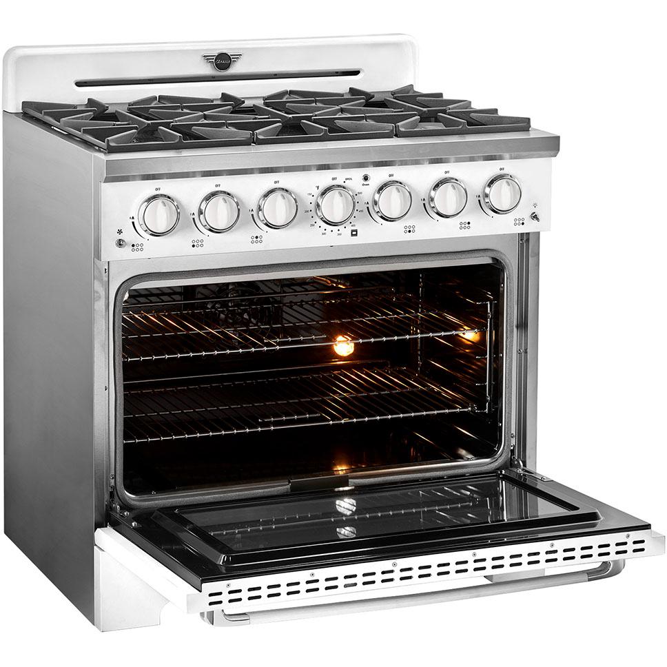 Unique Appliances 36-inch Freestanding Classic Retro Gas Range with Pro Convection UGP-36CR W IMAGE 7
