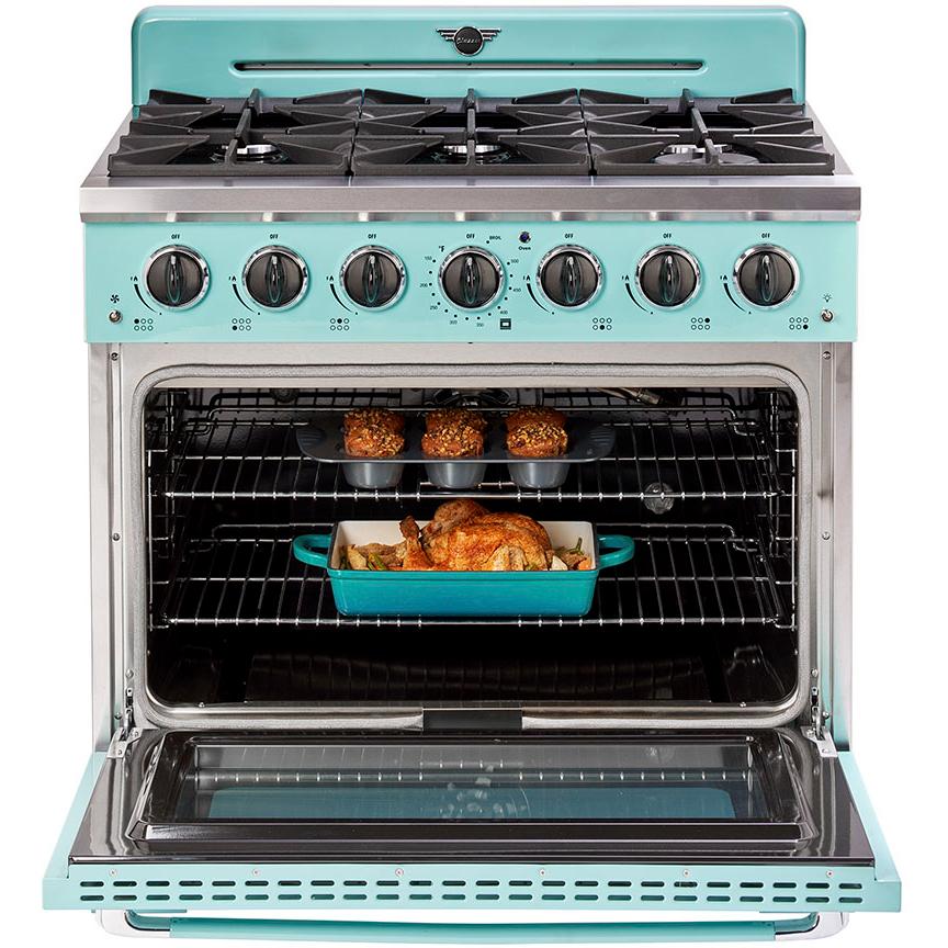 Unique Appliances 36-inch Freestanding Classic Retro Gas Range with Pro Convection UGP-36CR T IMAGE 5