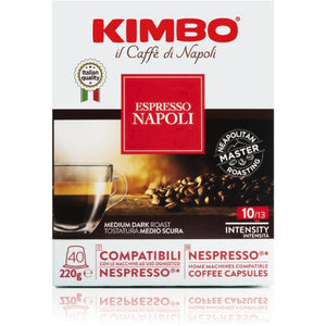 Kimbo Espresso Napoli - Nespresso®* Original compatible coffee capsules, 40 caps KNNB IMAGE 1