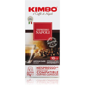 Kimbo Espresso Napoli - Nespresso®* Original compatible coffee capsules, 10 caps KNN IMAGE 1