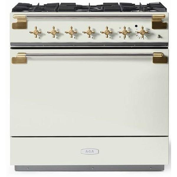 AGA 36-in Elise Freestanding Dual Fuel Range with True European Convection AEL361DFABWHT IMAGE 1