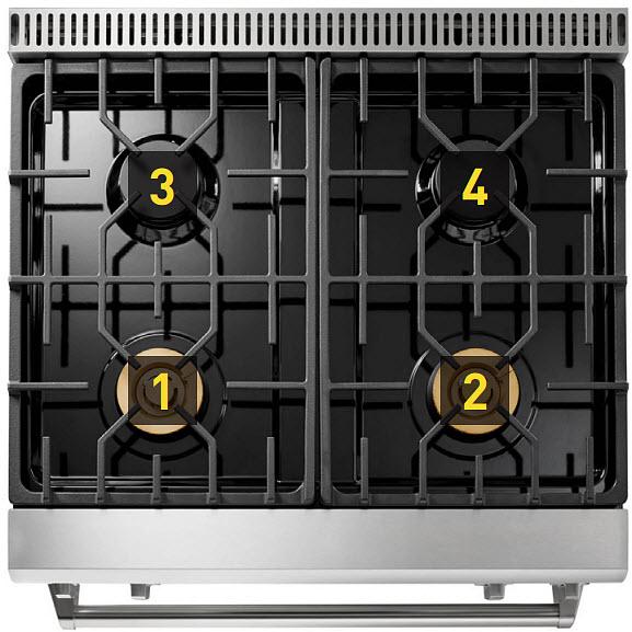 Thor Kitchen 30-inch Freestanding Gas Range with Tilt Panel Control TRG3001U IMAGE 2