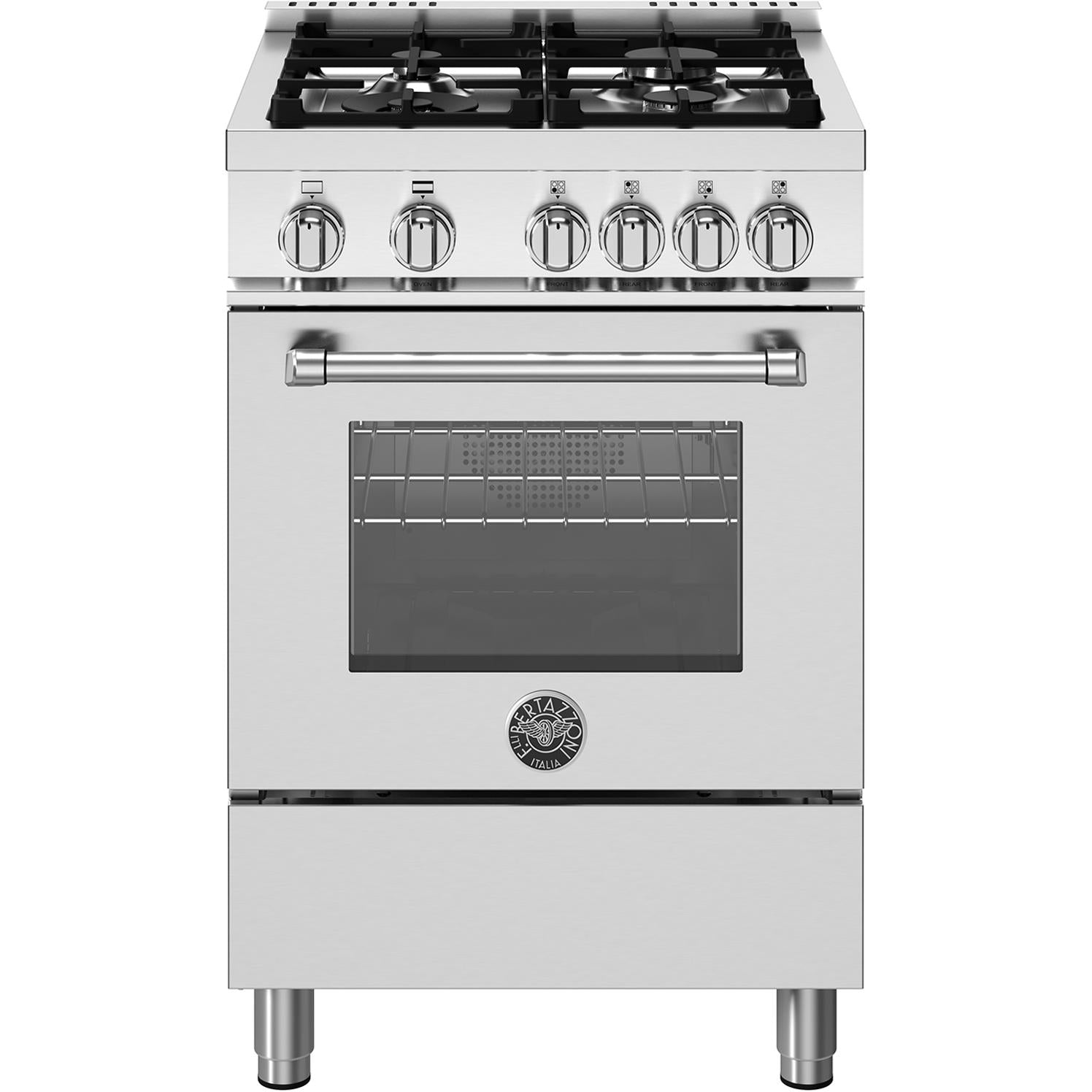 Bertazzoni 24-Inch Freestanding Gas Range MAS244GASXV IMAGE 1