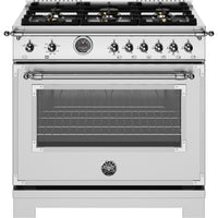 Bertazzoni 36-inch Freestanding Gas Range HER366BCFGMXT IMAGE 1