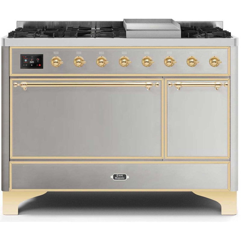 iLVE 48-inch Freestanding Dual-Fuel Gas Range with Convection Technology UM12FDQNS3SSG IMAGE 1