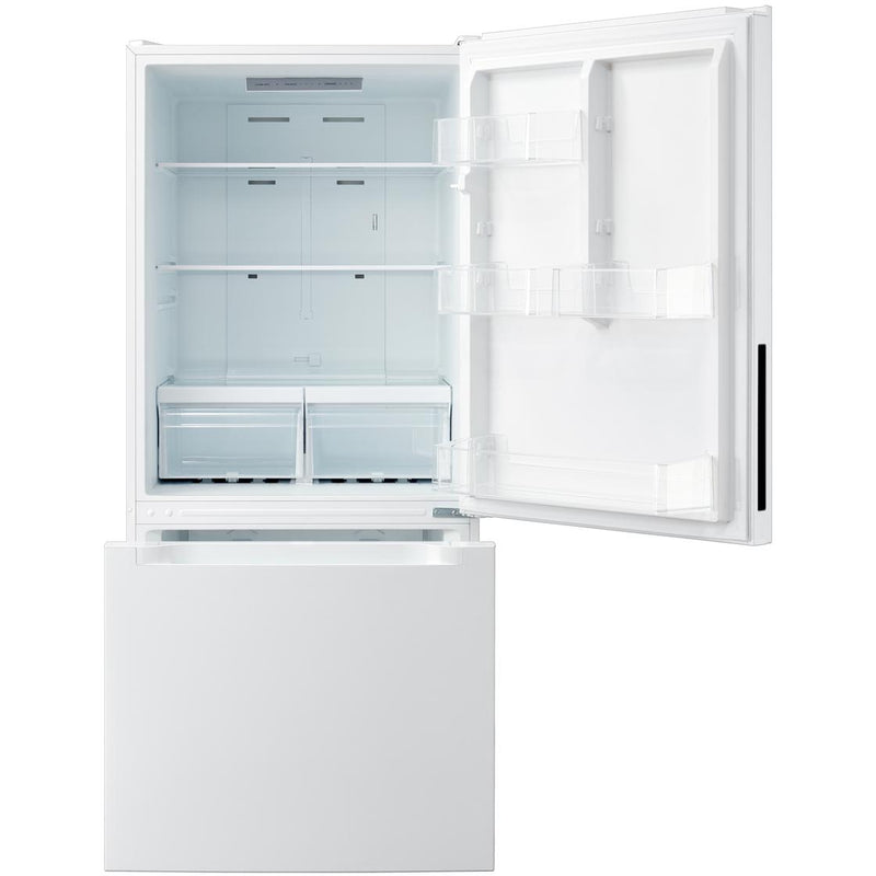 AVG 30-inch, 18.7 cu.ft. Freestanding Bottom Freezer Refrigerator with LED Lighting ARBM188WE2 IMAGE 2