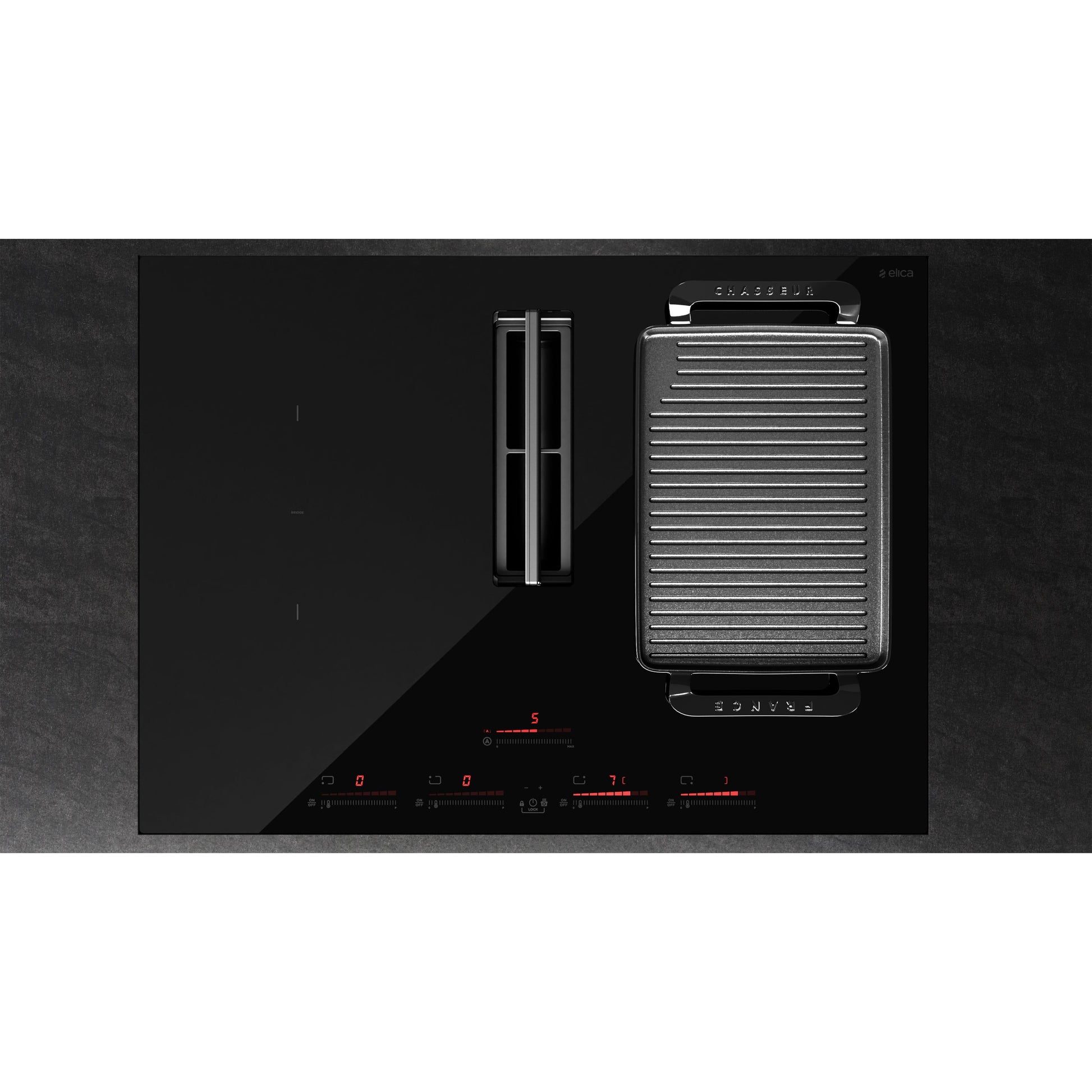 Elica 30-inch Built-in Induction Cooktop with 2 in 1 Downdraft ENF430BL IMAGE 4