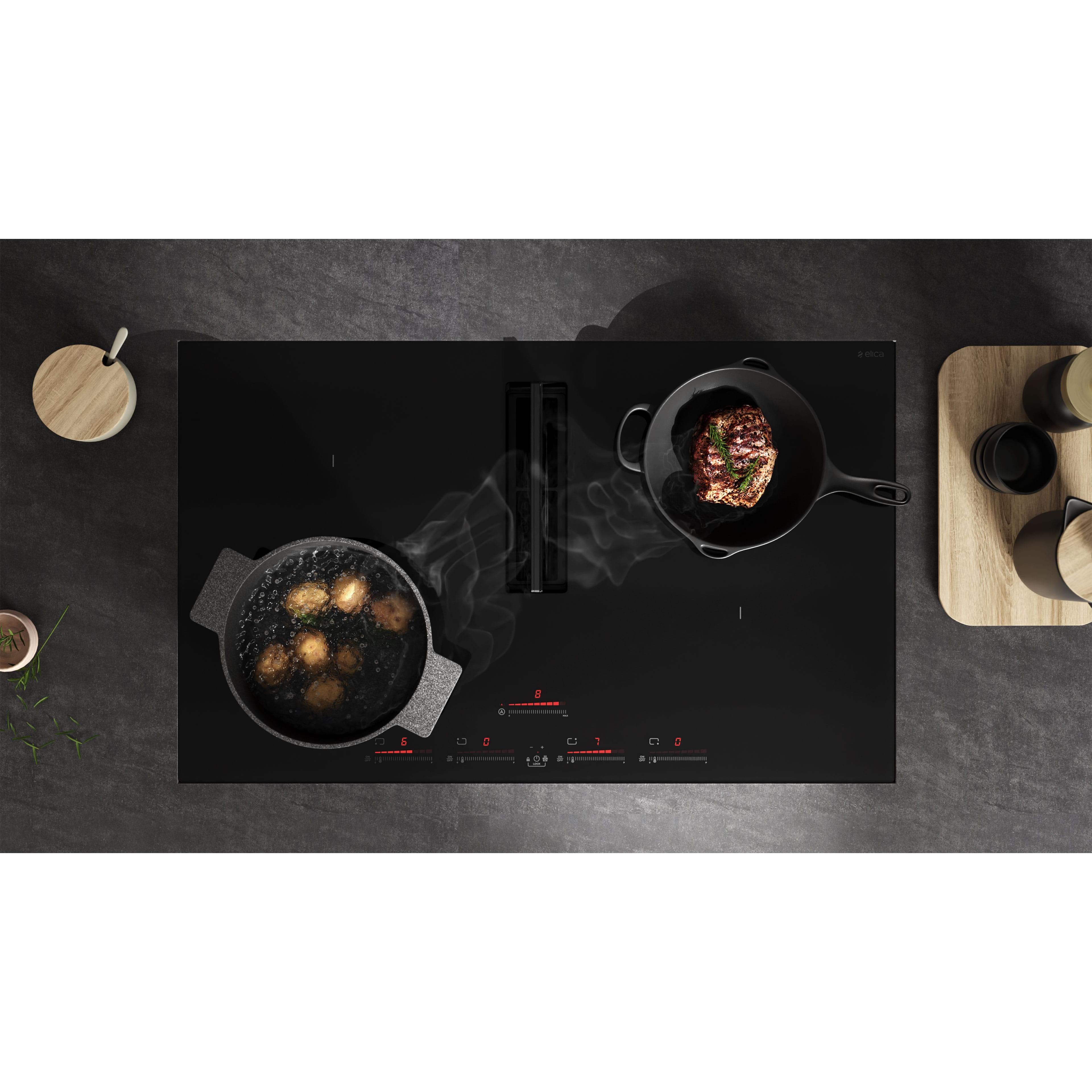 Elica 30-inch Built-in Induction Cooktop with 2 in 1 Downdraft ENF430BL IMAGE 5