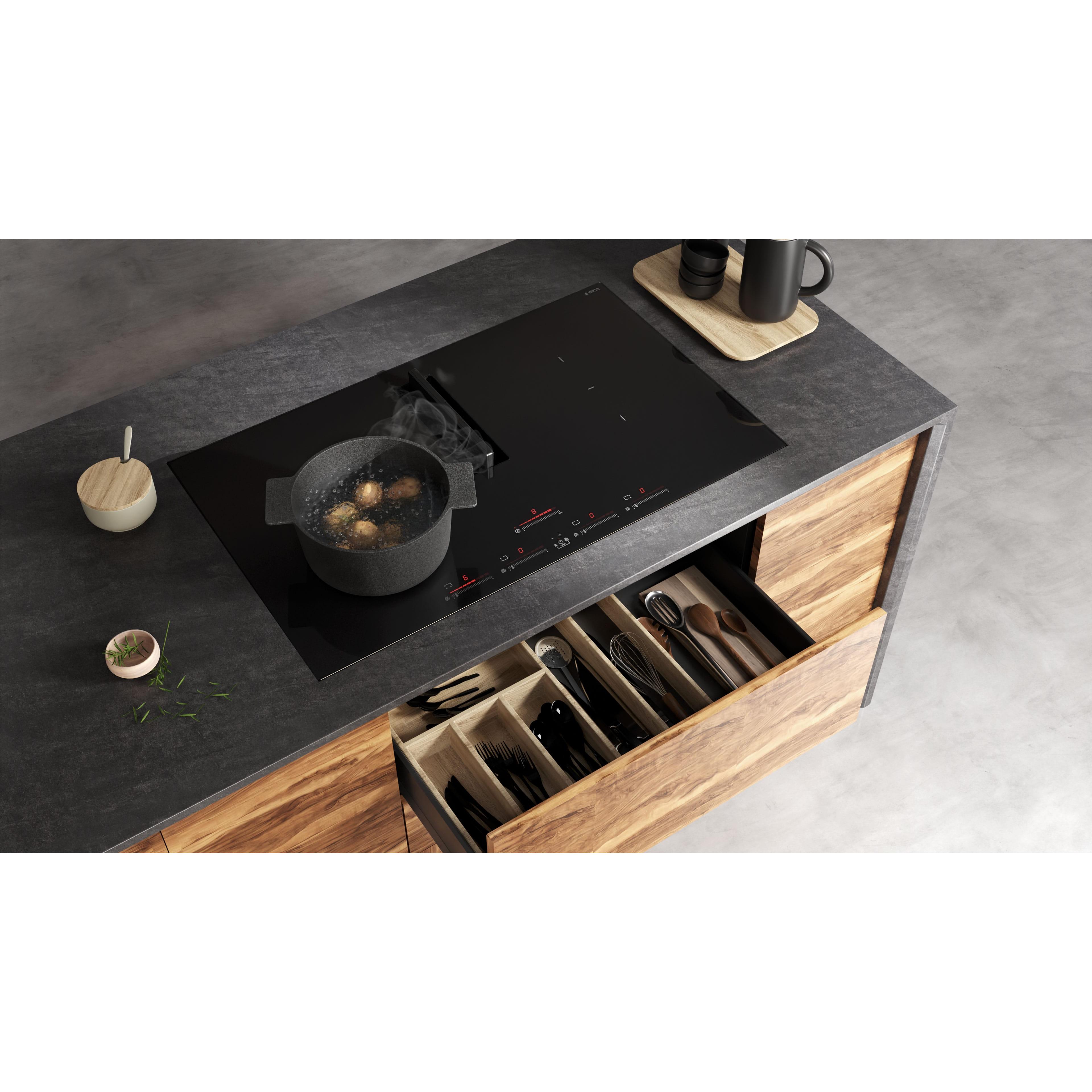 Elica 30-inch Built-in Induction Cooktop with 2 in 1 Downdraft ENF430BL IMAGE 6