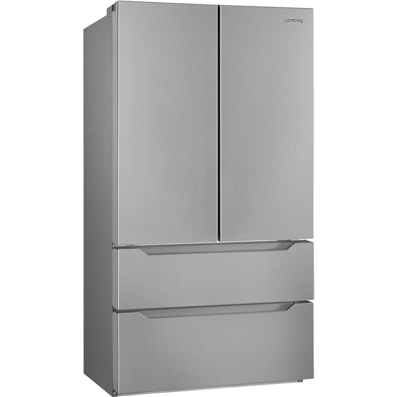 Smeg 35-inch, 22.46 cu. ft. French 4-Door Refrigerator with ice maker FQ55UFX IMAGE 1