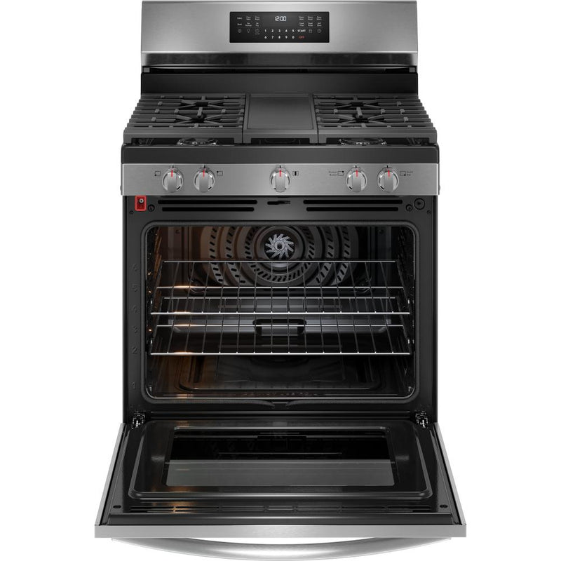 Frigidaire Gallery 30-inch Freestanding Gas Range with Air Fry Technology GCRG3060BF IMAGE 3