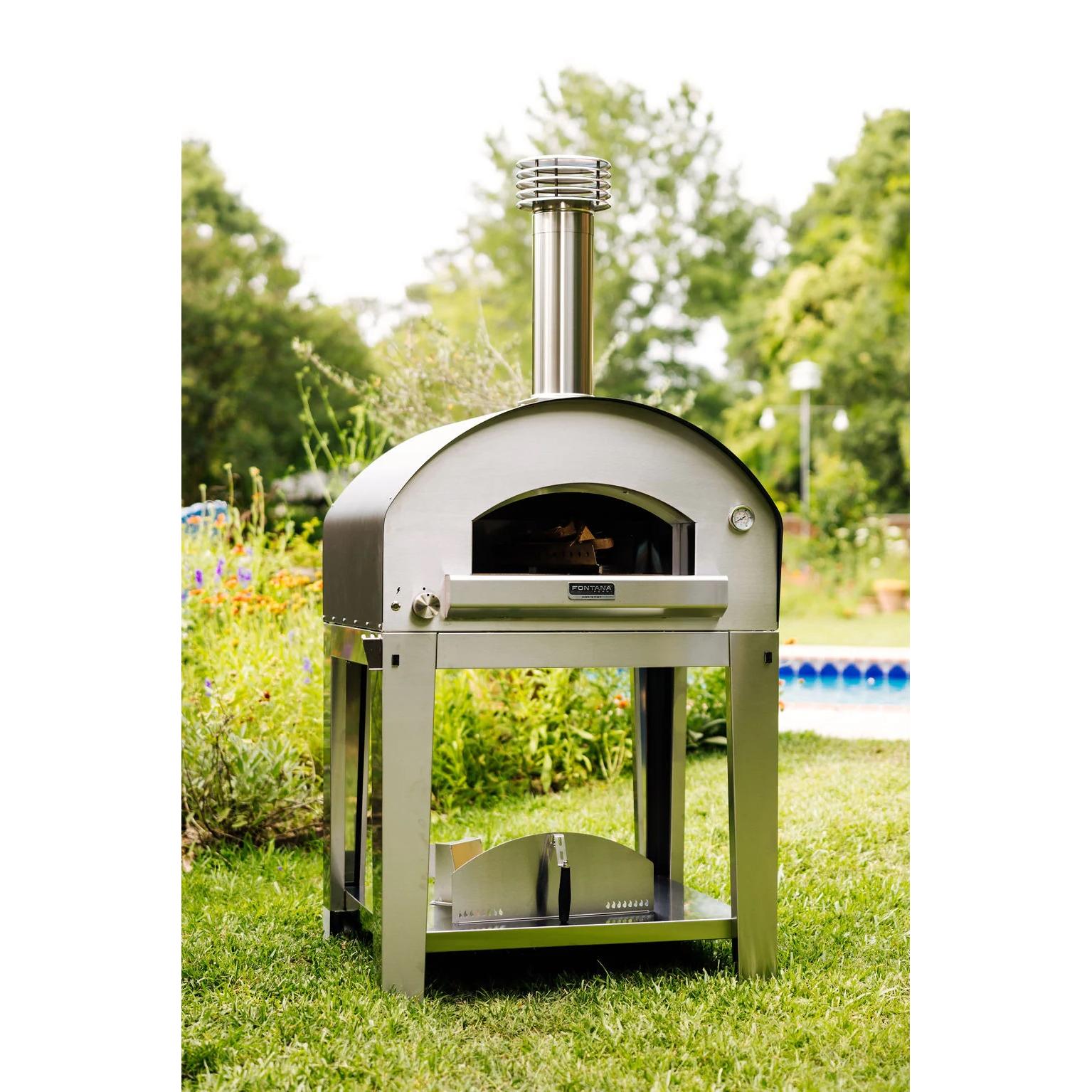 Fontana Forni Natural gas and Wood Firenze Countertop Outdoor Pizza Oven FTFIRHA IMAGE 2