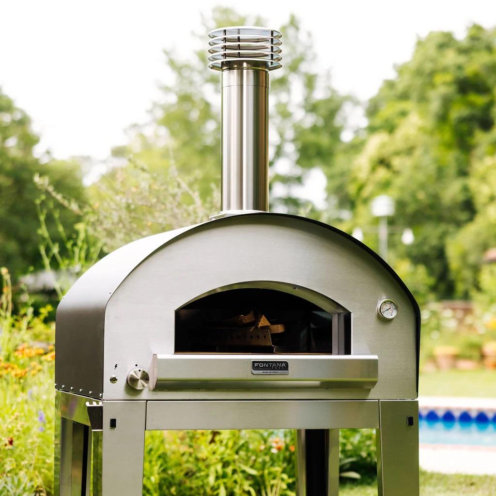 Fontana Forni Natural gas and Wood Firenze Countertop Outdoor Pizza Oven FTFIRHA IMAGE 3