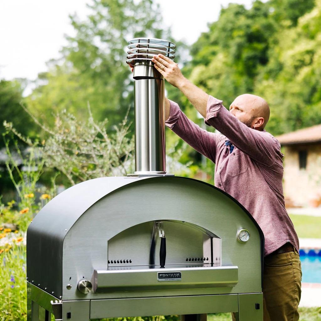Fontana Forni Natural gas and Wood Firenze Countertop Outdoor Pizza Oven FTFIRHA IMAGE 8