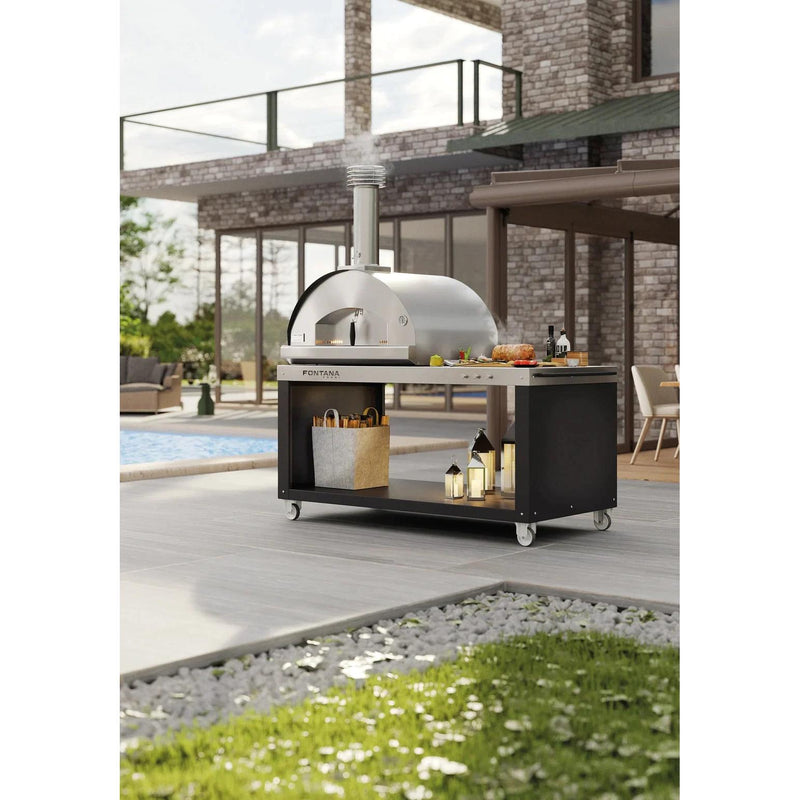 Fontana Forni Natural gas and Wood Firenze Countertop Outdoor Pizza Oven FTFIRHS IMAGE 3