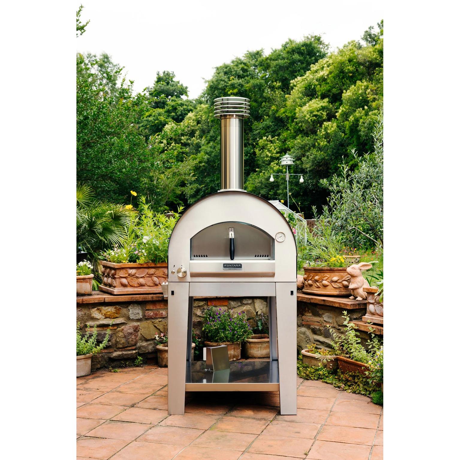 Fontana Forni Natural gas and Wood Napoli Countertop Outdoor Pizza Oven FTNAPHA IMAGE 2