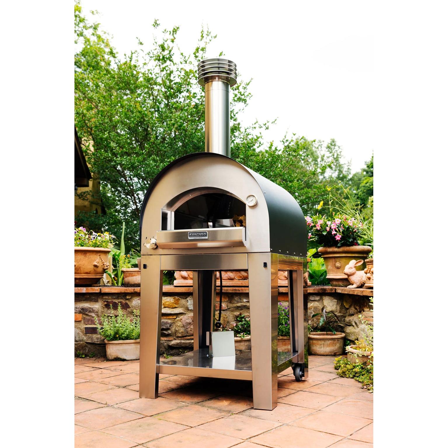 Fontana Forni Natural gas and Wood Napoli Countertop Outdoor Pizza Oven FTNAPHA IMAGE 3