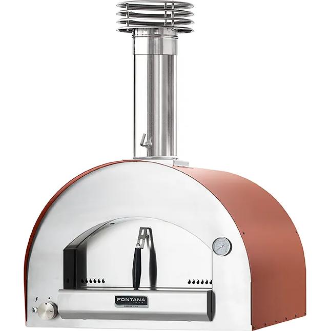 Fontana Forni Propane and Wood Napoli Countertop Outdoor Pizza Oven FTNAP-H-R IMAGE 1