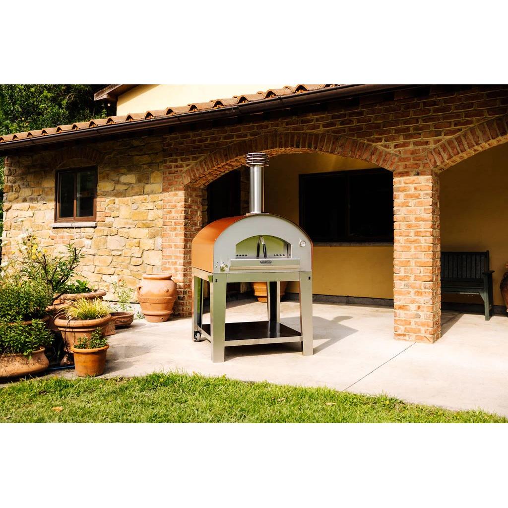 Fontana Forni Roma gas and Wood Napoli Countertop Outdoor Pizza Oven FTROMHA IMAGE 2